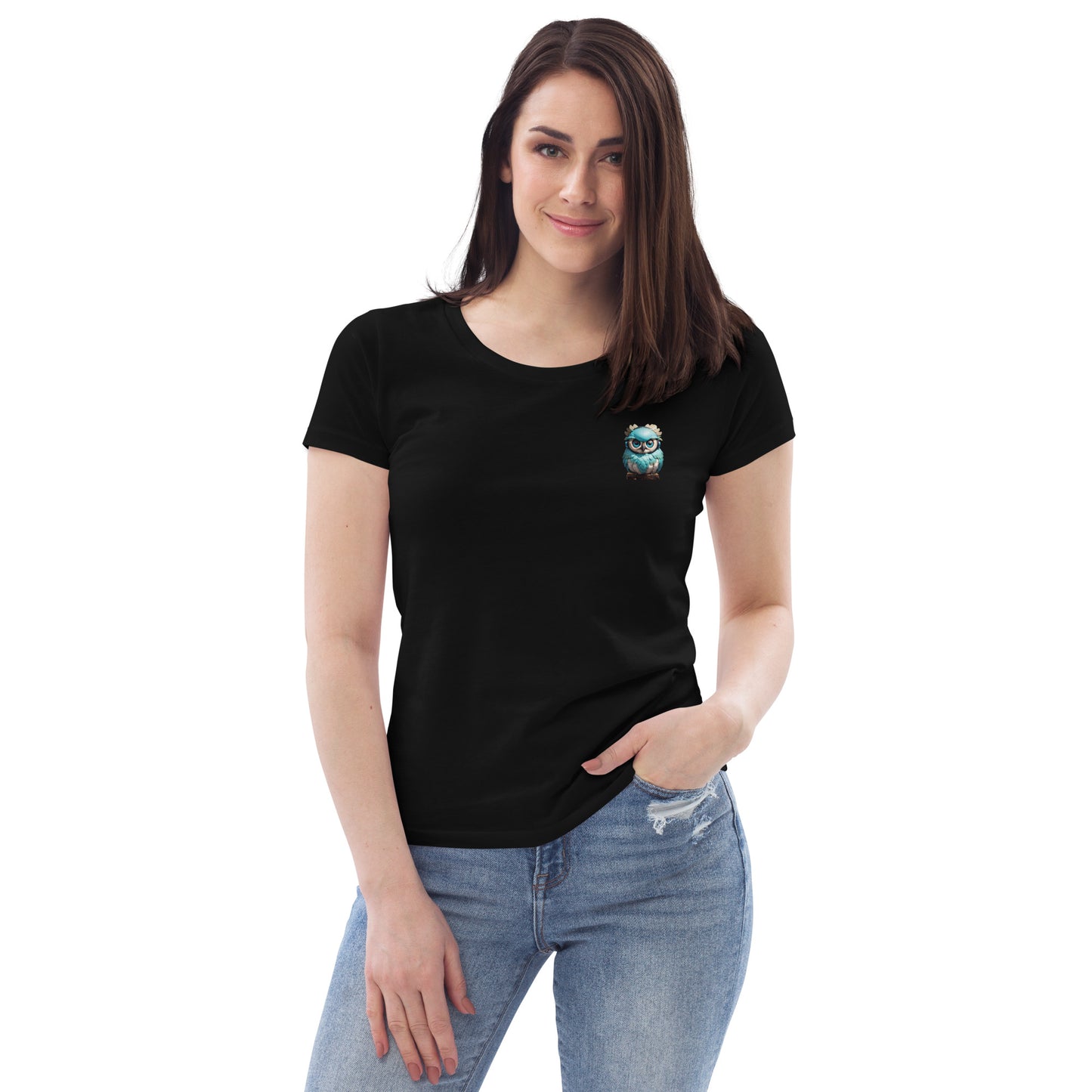 THE BIG LE OWLI I Enganliegendes Öko-T-Shirt für Damen