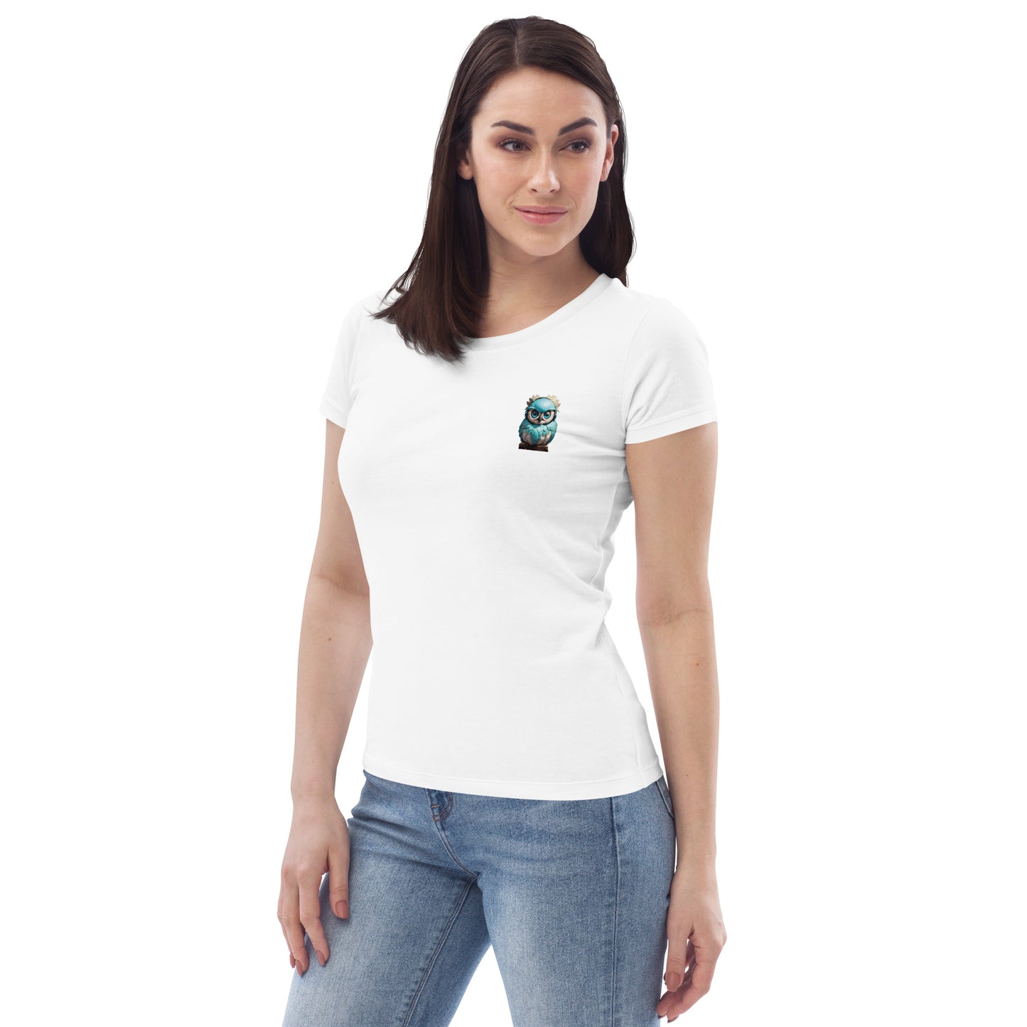 THE BIG LE OWLI I Enganliegendes Öko-T-Shirt für Damen